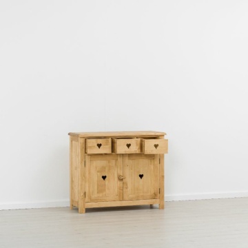 Comoda Lemn Masiv Rustic Ana 2 usi si 3 sertare, 106 x 42 x 89 cm - Img 2