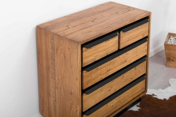 Comoda Mexicana lemn masiv, 5 sertare, 92 x 48 x 92 cm - Img 2