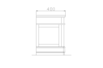 Comoda TV Marsilia cu 4 sertare, lemn masiv, 160 x 48 x 66 cm - Img 5