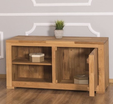 Comoda TV Stejar Wild Country, 1 usa si 1 polita, 120 x 46 x 60 cm - Img 3