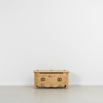 Cufar Rustic Flame, lemn masiv sculptat, 100 x 49 x 48 cm - Img 4