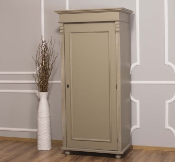 Dulap cu 1 usa si margini ornamentate lemn masiv, 85 x 58 x 180 cm - Img 3