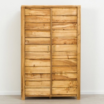 Dulap cu 2 usi dormitor Colibri, Lemn masiv periat, 117 x 60 x 200 cm - Img 2