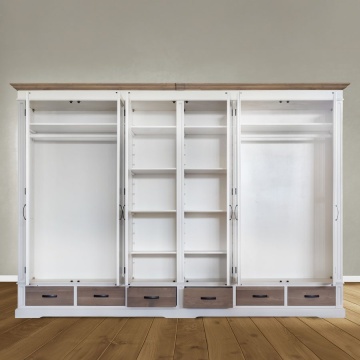 Dulap dormitor Mont Blanc 6 usi si 6 sertare lemn masiv, 315 x 61 x 220 cm - Img 2