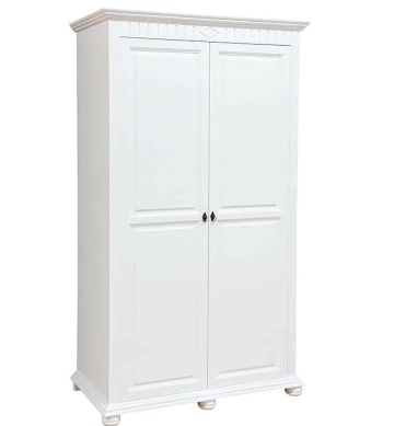 Dulap dormitor Noblesse cu 2 usi, Lemn Masiv, 120 x 60 x 210 cm, Alb - Img 2