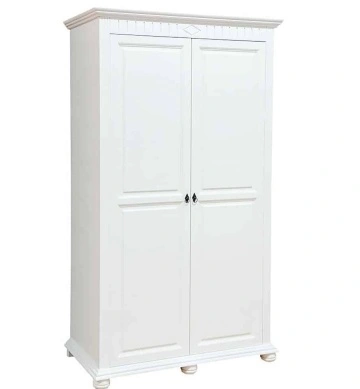 Dulap dormitor Noblesse cu 2 usi, Lemn Masiv, 120 x 60 x 210 cm, Alb - Img 2