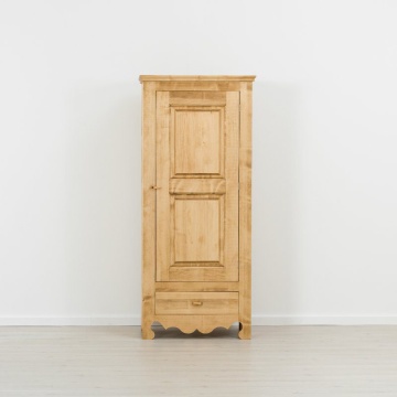 Dulap dormitor Rustic Flame Lemn Masiv cu 1 usa si 1 sertar, 83 x 55 x 185 cm - Img 3
