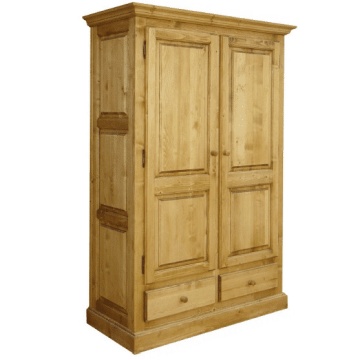 Dulap Maria cu 2 usi si 2 sertare Lemn Masiv, 126 x 61 x 202 cm - Img 2