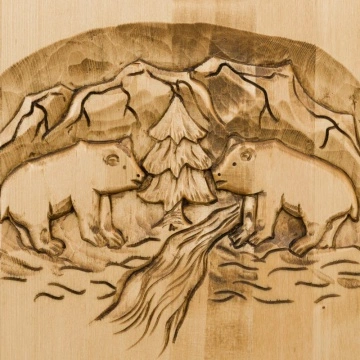 Dulap Rustic Alpin lemn masiv, 1 usa si 2 sertare, 75 x 55 x 200 cm - Img 6