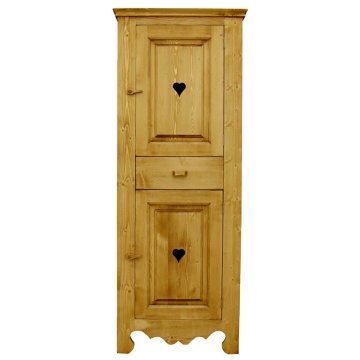 Dulap Rustic Flame cu 2 usi si 1 sertar lemn masiv, 66 x 45 x 170 cm - Img 3