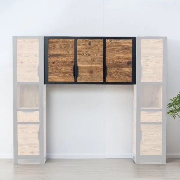 Dulap suspendat Rustic Loft cu 3 usi, Lemn masiv, 175 x 40 x 79 cm - Img 1