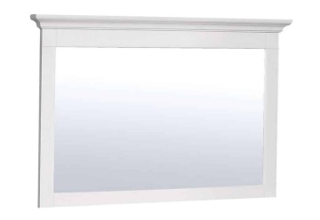 Oglinda dormitor Isabella lemn masiv alb unt, 90 x 5 x 70 cm - Img 1