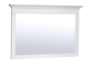 Oglinda dormitor Isabella lemn masiv alb unt, 90 x 5 x 70 cm