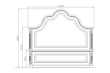 Pat tapitat dormitor Sofia, Lemn Masiv, 100 cm, 120 cm, 140 cm, 160 cm sau 180 cm x 200 cm - Img 4