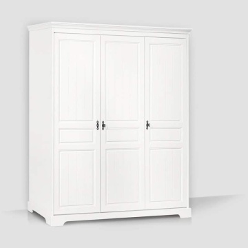 Set mobila dormitor Isabella, lemn masiv alb unt, 3 piese - Img 2