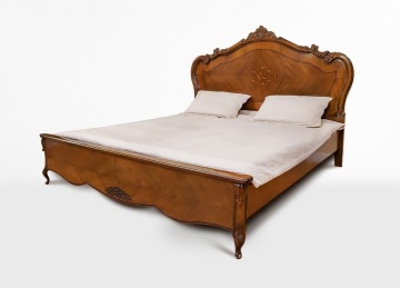 Set mobila dormitor Monalisa Classic Stil, 4 piese, finisaj furnir nuc cu intarsie - Img 3