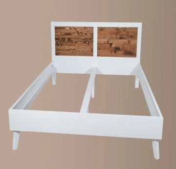 Set mobila dormitor Terra Home, 5 piese, lemn masiv si mdf alb, configurabil - Img 6