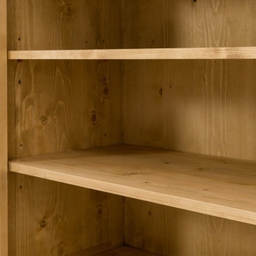 Biblioteca Lemn Masiv Rustic Ana cu 5 rafturi, 85 x 43 x 180 cm - Img 3