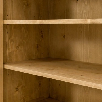 Biblioteca Lemn Masiv Rustic Ana cu 5 rafturi, 85 x 43 x 180 cm - Img 3