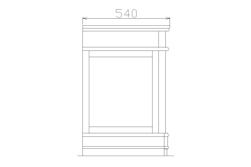Birou Marsilia cu 1 usa si 2 sertare, lemn masiv, 135 x 54 x 80 cm - Img 6