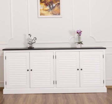 Bufet Mediterana lemn masiv, 4 usi tip zabrea, 209 x 37 x 90 cm - Img 1