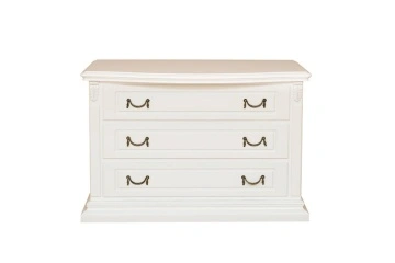 Comoda Donatello Classic Stil cu 3 sertare, finisaj vopsit alb, 118 x 55 x 78 cm - Img 6