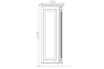 Comoda Lemn Masiv dormitor Sofia cu 5 sertare, 70 x 50 x 154 cm - Img 3