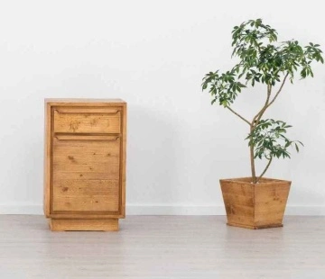 Comoda Mexicana lemn masiv, 1 usa si 1 sertar, patinat 52 x 45 x 85 cm - Img 6