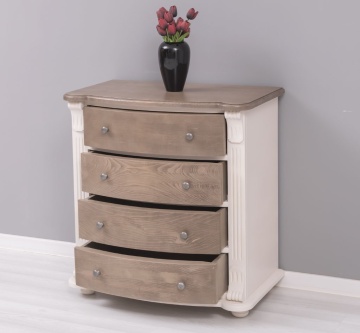Comoda Narcis lemn masiv, 4 sertare curbate, 80 x 48 x 84 cm - Img 5