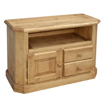 Comoda TV Casa Maria cu 1 usa si 2 sertare lemn masiv, 100 x 45 x 70 cm - Img 3