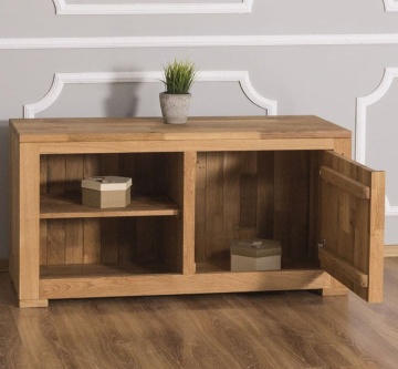 Comoda TV Stejar Wild Country, 1 usa si 1 polita, 120 x 46 x 60 cm - Img 4