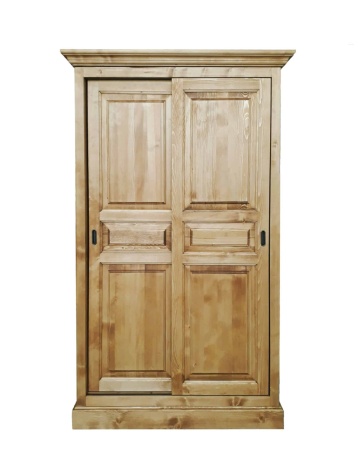 Dulap cu 2 usi culisante lemn masiv, Inka Flaveur, 120 x 61 x 190 cm - Img 2
