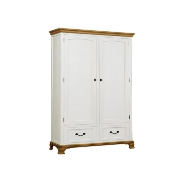 Dulap dormitor Montreal cu 2 usi si 2 sertare lemn masiv, 135 x 61 x 205 cm