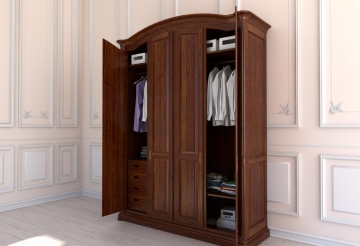Dulap Dressing cu 4 usi Treviso, Lemn Masiv, 199 x 66 x 260 cm - Img 3