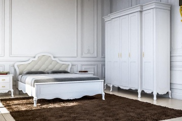 Dulap Dressing cu 5 usi dormitor Andra, lemn masiv, 240 x 60 x 240 cm - Img 3