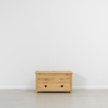 Lada zestre / Cufar Lemn Masiv Rustic Ana cu 1 sertar, 100 x 50 x 55 cm - Img 2