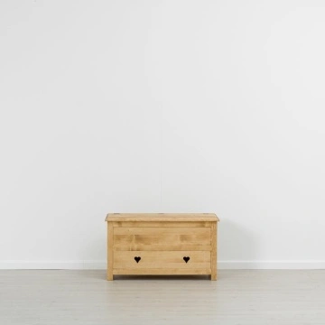 Lada zestre / Cufar Lemn Masiv Rustic Ana cu 1 sertar, 100 x 50 x 55 cm - Img 2