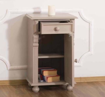 Noptiera cu ornamente florale lemn masiv, 45 x 35 x 72 cm - Img 2