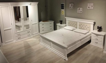 Noptiera dormitor Donatello Classic Stil, 3 sertare, finisaj vopsit alb, 60 x 42 x 68 cm - Img 7
