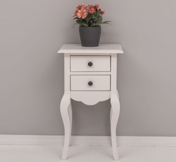 Noptiera Julietta cu 2 sertare lemn masiv, 40 x 34 x 70 cm - Img 3