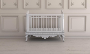 Patut Bebe dormitor Stefania, Lemn Masiv, 129 x 69 x 113 cm - Img 2