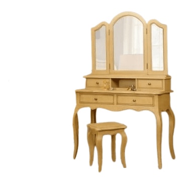 Set Masa de toaleta Celine lemn masiv, 110 x 42 x 156 cm - Img 1