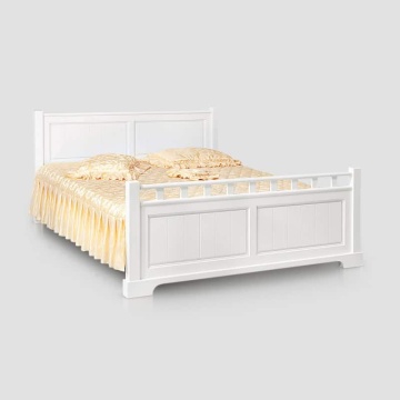 Set mobila dormitor Isabella, lemn masiv alb unt, 3 piese - Img 3