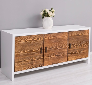 Set mobila dormitor Rustic Olala, 4 piese, lemn masiv + mdf - Img 8