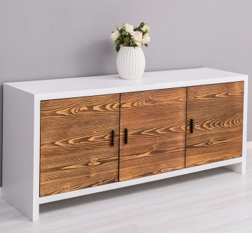 Set mobila dormitor Rustic Olala, 4 piese, lemn masiv + mdf - Img 8
