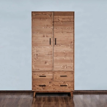 Set mobila dormitor Terra Home, 5 piese, lemn masiv ceara whisky, configurabil - Img 2