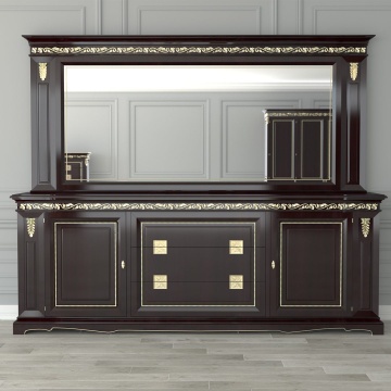 Bufet Romina cu 2 usi si 3 sertare, lemn masiv, 200 x 54 x 110 cm - Img 1