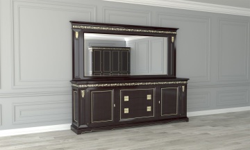 Bufet Romina cu 2 usi si 3 sertare, lemn masiv, 200 x 54 x 110 cm - Img 2