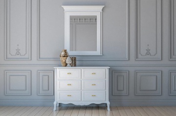 Comoda cu 6 sertare dormitor Andra, lemn masiv, 120 x 55 x 95 cm - Img 1