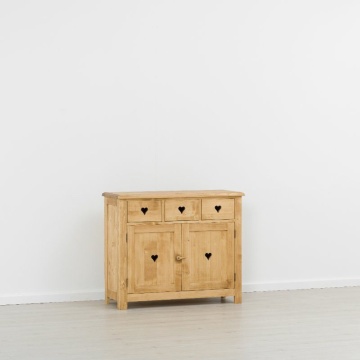 Comoda Lemn Masiv Rustic Ana 2 usi si 3 sertare, 106 x 42 x 89 cm - Img 4